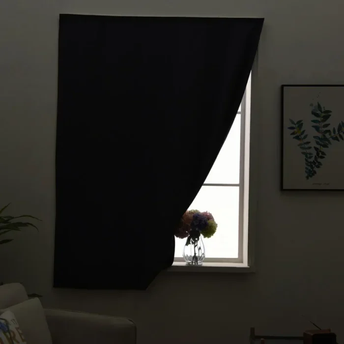 Convenient No Drilling 99% Blackout Bedroom Bay Windows Modrn Short Curtains - Image 2