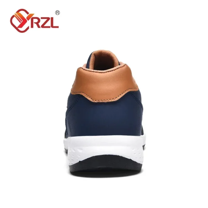 YRZL Men Shoes Spring Autumn Waterproof Walking Sneakers Leisure Male Leather Sports Shoes - Image 4