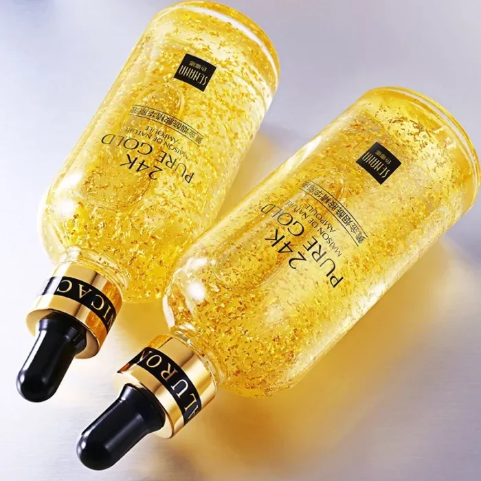 24K Gold Hyaluronic Acid Nicotinamide Face Essence Replenishment Moisturize Shrink Pore Brighten Skin Care Firming Facial serum - Image 4